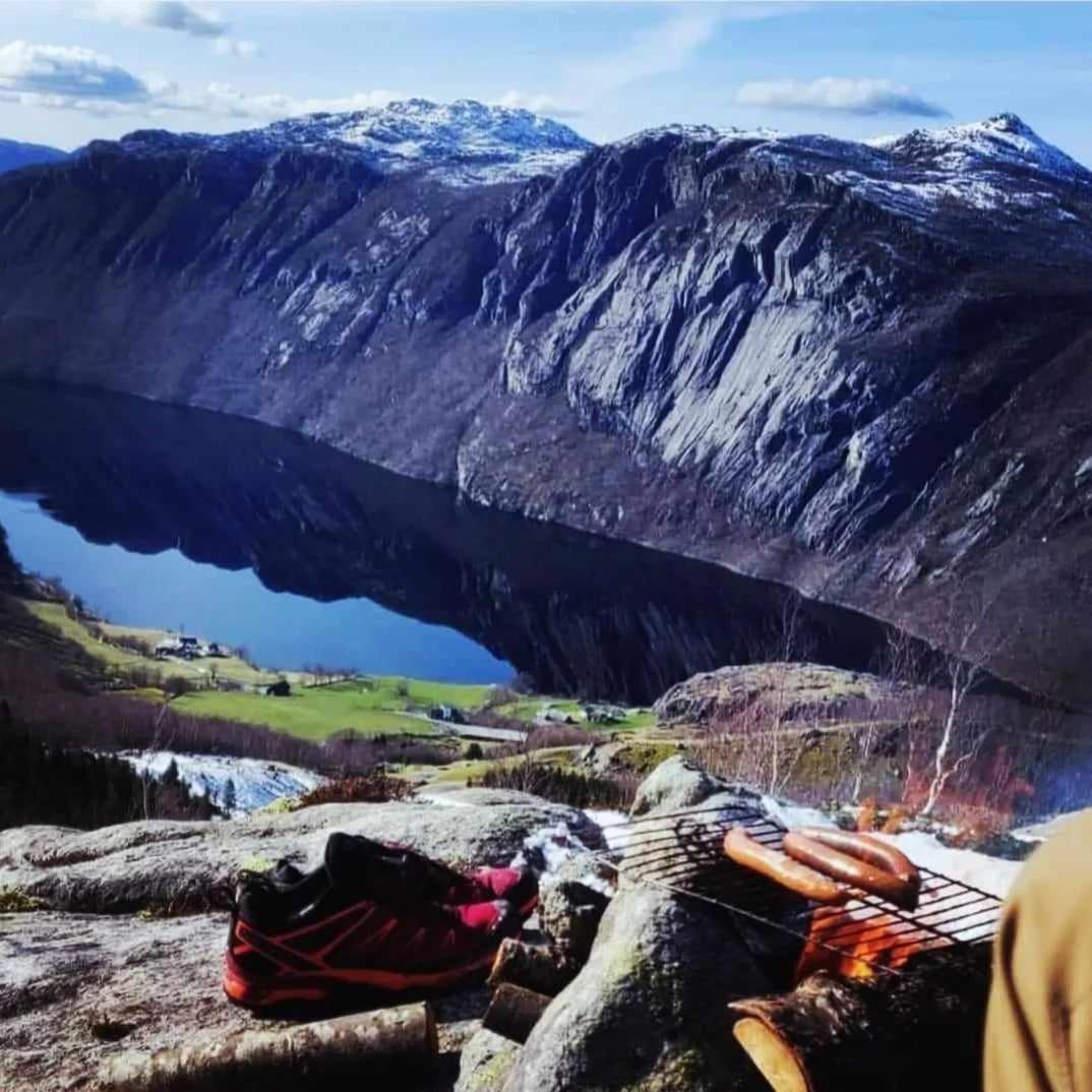 Hytte Ved Preikestolen Forsand Eksteriør billede
